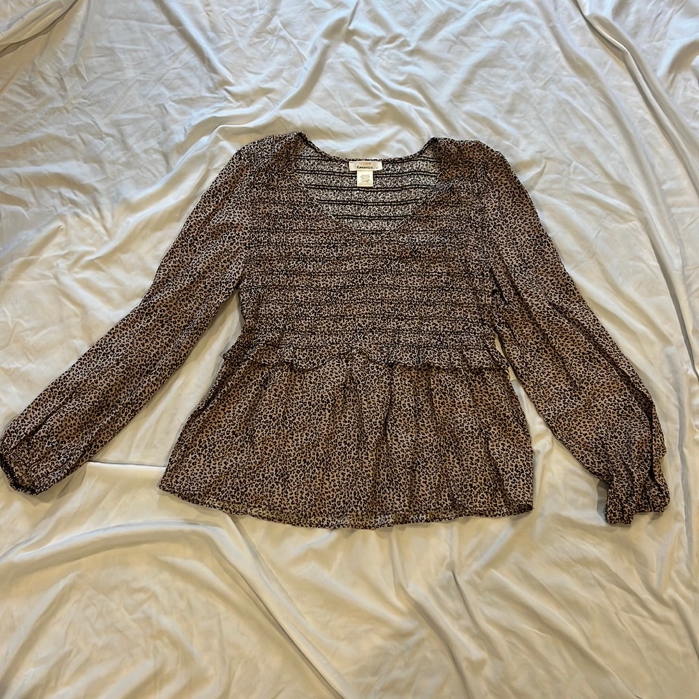 Urban Romantics animal print blouse. New!